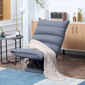 Sillón de suelo giratorio de microfibra gris, respaldo ajustable, asiento individual