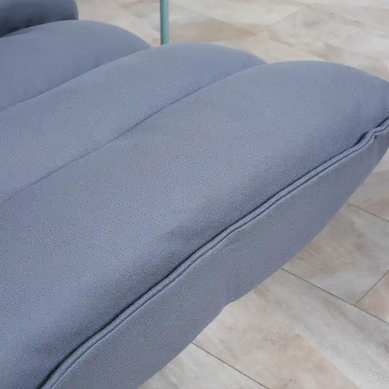 Sillón de suelo giratorio de microfibra gris, respaldo ajustable, asiento individual