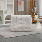 Sillón tapizado en terciopelo con otomana – Asiento individual, 6 colores