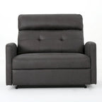 Sillón reclinable eléctrico gris pizarra, asiento ancho capitoné, individual