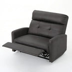 Sillón reclinable eléctrico gris pizarra, asiento ancho capitoné, individual
