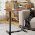 Escritorio de altura regulable para cama con ruedas, 75-110 cm, para 1 persona, color blanco