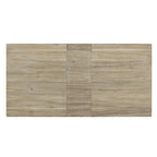 Juego de comedor extensible de 7 piezas de madera natural lavado / marrón+blanco, con capacidad para hasta 8 personas