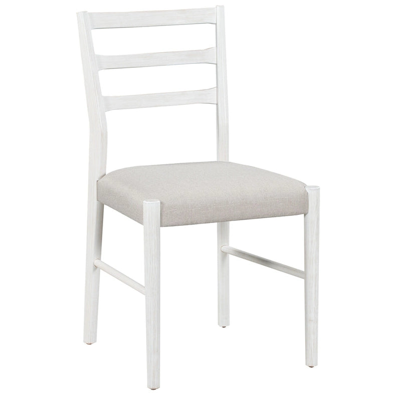 Juego de comedor extensible de 7 piezas de madera natural lavado / marrón+blanco, con capacidad para hasta 8 personas