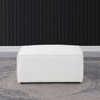 Sofá modular seccional de chenilla gris azulado/blanco, configuraciones de 2 a 6 plazas