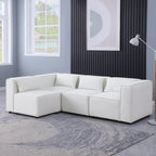 Sofá modular seccional de chenilla gris azulado/blanco, configuraciones de 2 a 6 plazas