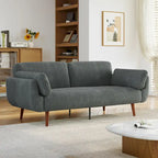 Sofá cama convertible de 2 plazas de pana – Verde / Azul marino / Gris / Beige / Caqui