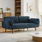 Sofá cama convertible de 2 plazas de pana – Verde / Azul marino / Gris / Beige / Caqui