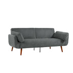 Sofá cama convertible de 2 plazas de pana – Verde / Azul marino / Gris / Beige / Caqui