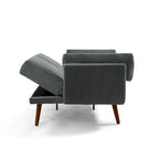 Sofá cama convertible de 2 plazas de pana – Verde / Azul marino / Gris / Beige / Caqui