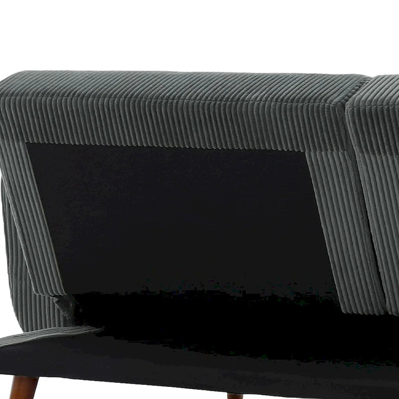 Sofá cama convertible de 2 plazas de pana – Verde / Azul marino / Gris / Beige / Caqui