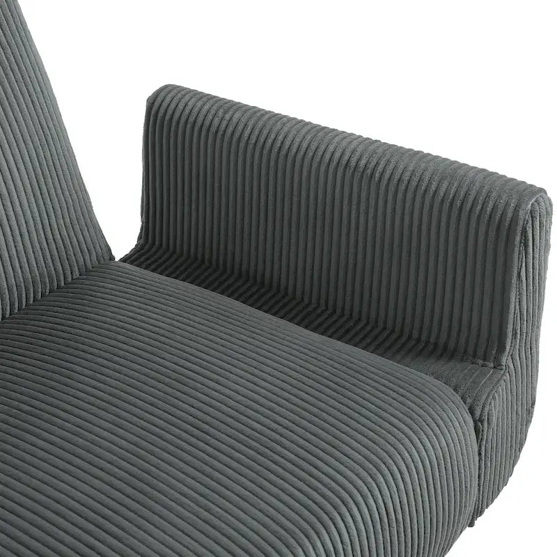 Sofá cama convertible de 2 plazas de pana – Verde / Azul marino / Gris / Beige / Caqui