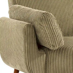 Sofá cama convertible de 2 plazas de pana – Verde / Azul marino / Gris / Beige / Caqui