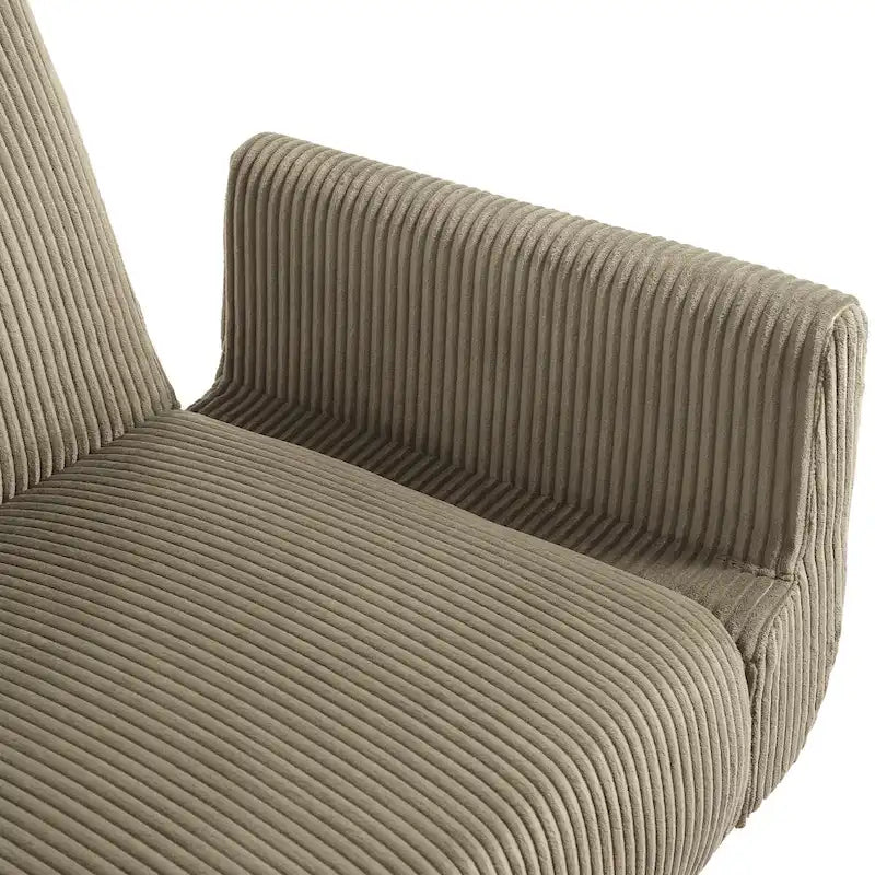 Sofá cama convertible de 2 plazas de pana – Verde / Azul marino / Gris / Beige / Caqui