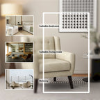 Sillón decorativo de piel sintética tufted negro/marrón/café/crema/verde, individual