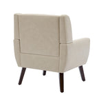Sillón decorativo de piel sintética tufted negro/marrón/café/crema/verde, individual