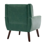Sillón decorativo de piel sintética tufted negro/marrón/café/crema/verde, individual