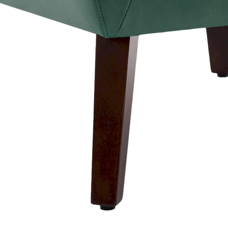 Sillón decorativo de piel sintética tufted negro/marrón/café/crema/verde, individual
