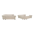 Sofá seccional Chesterfield en forma de U, 11 plazas, Lino / Terciopelo