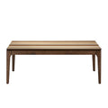Mesa de centro para 2 personas, rectangular, de roble natural/nogal multicolor