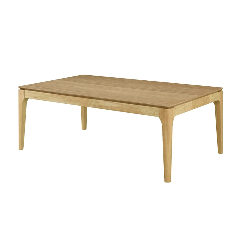 Mesa de centro para 2 personas, rectangular, de roble natural/nogal multicolor