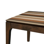 Mesa de centro para 2 personas, rectangular, de roble natural/nogal multicolor