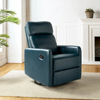 Sillón reclinable giratorio de poliéster multicolor con base de metal – 1 plaza