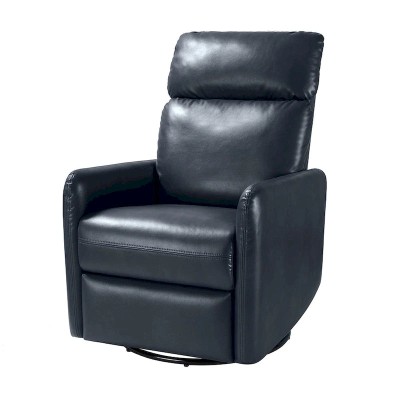 Sillón reclinable giratorio de poliéster multicolor con base de metal – 1 plaza