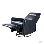 Sillón reclinable giratorio de poliéster multicolor con base de metal – 1 plaza