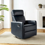 Sillón reclinable giratorio de poliéster multicolor con base de metal – 1 plaza