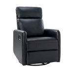 Sillón reclinable giratorio de poliéster multicolor con base de metal – 1 plaza