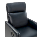 Sillón reclinable giratorio de poliéster multicolor con base de metal – 1 plaza