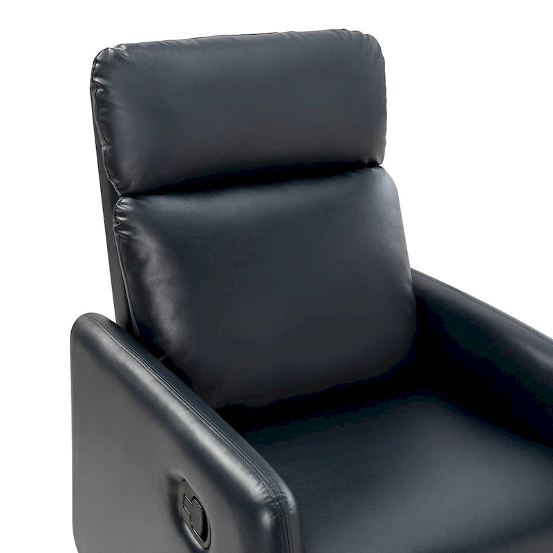 Sillón reclinable giratorio de poliéster multicolor con base de metal – 1 plaza