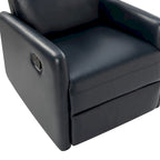Sillón reclinable giratorio de poliéster multicolor con base de metal – 1 plaza