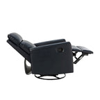 Sillón reclinable giratorio de poliéster multicolor con base de metal – 1 plaza