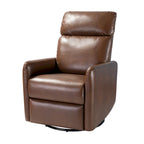 Sillón reclinable giratorio de poliéster multicolor con base de metal – 1 plaza