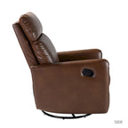 Sillón reclinable giratorio de poliéster multicolor con base de metal – 1 plaza