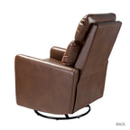 Sillón reclinable giratorio de poliéster multicolor con base de metal – 1 plaza
