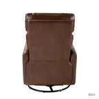 Sillón reclinable giratorio de poliéster multicolor con base de metal – 1 plaza
