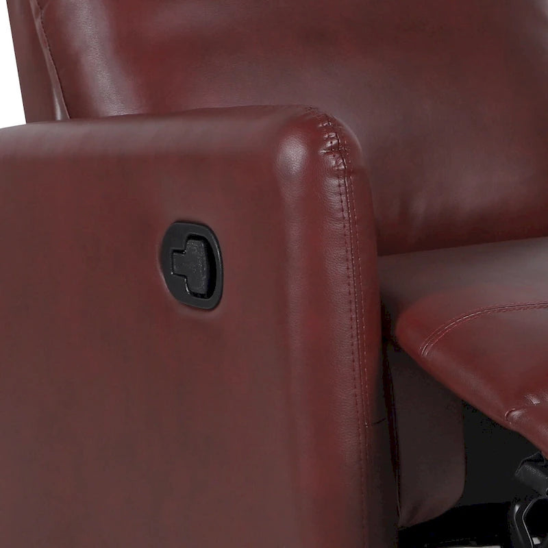 Sillón reclinable giratorio de poliéster multicolor con base de metal – 1 plaza