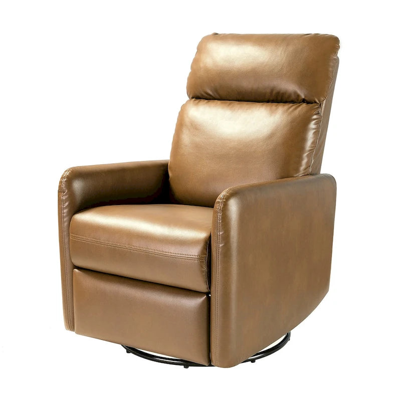 Sillón reclinable giratorio de poliéster multicolor con base de metal – 1 plaza