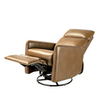 Sillón reclinable giratorio de poliéster multicolor con base de metal – 1 plaza