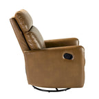 Sillón reclinable giratorio de poliéster multicolor con base de metal – 1 plaza
