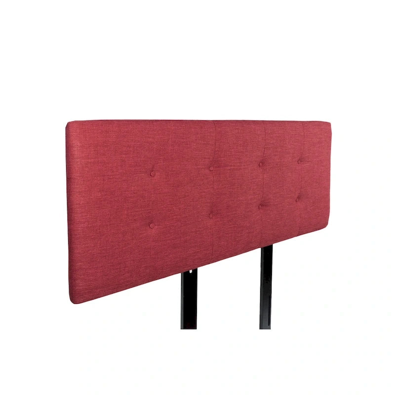 Cabecero tapizado con botones rojos – Para cama de 1–2 personas (Twin/Full/Queen/King/Cal King)
