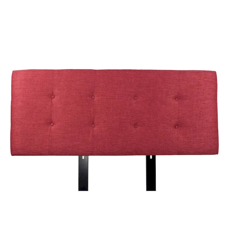 Cabecero tapizado con botones rojos – Para cama de 1–2 personas (Twin/Full/Queen/King/Cal King)