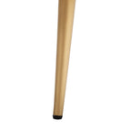 Cómoda de 6 cajones de cemento y madera natural con incrustaciones de latón en forma de espiga