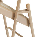 Silla Plegable de Acero con Respaldo Alto – Beige / Gris / Marrón / Azul / Negro, Juego de 4