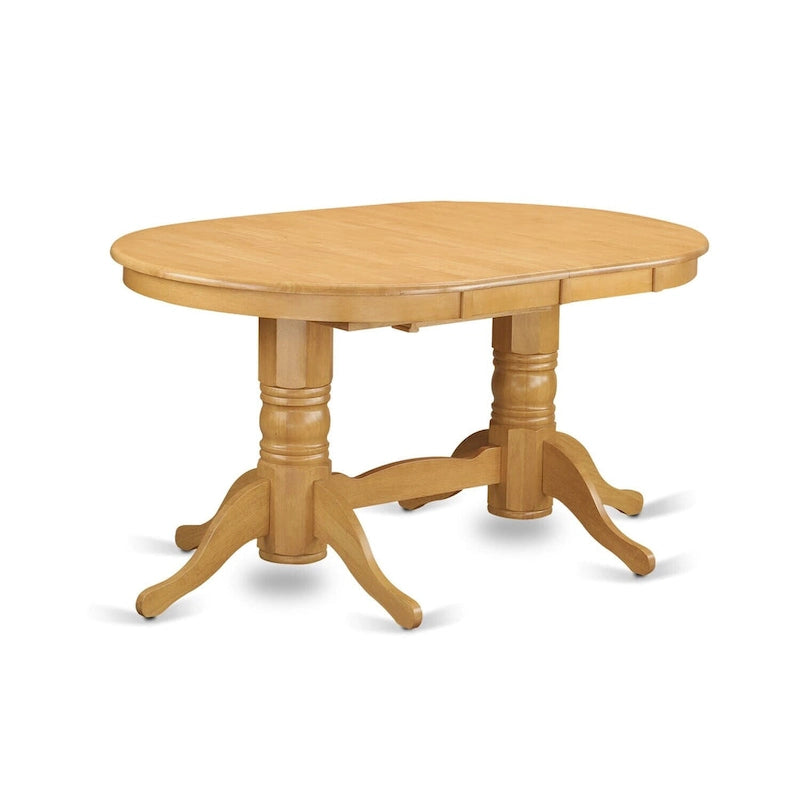 Juego de comedor ovalado de roble, 9 piezas, para 8 personas