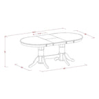 Juego de comedor ovalado de roble, 9 piezas, para 8 personas