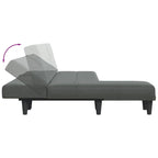 Sofá Cama en L Gris Oscuro, Convertible en 3 Posiciones, 2 Plazas